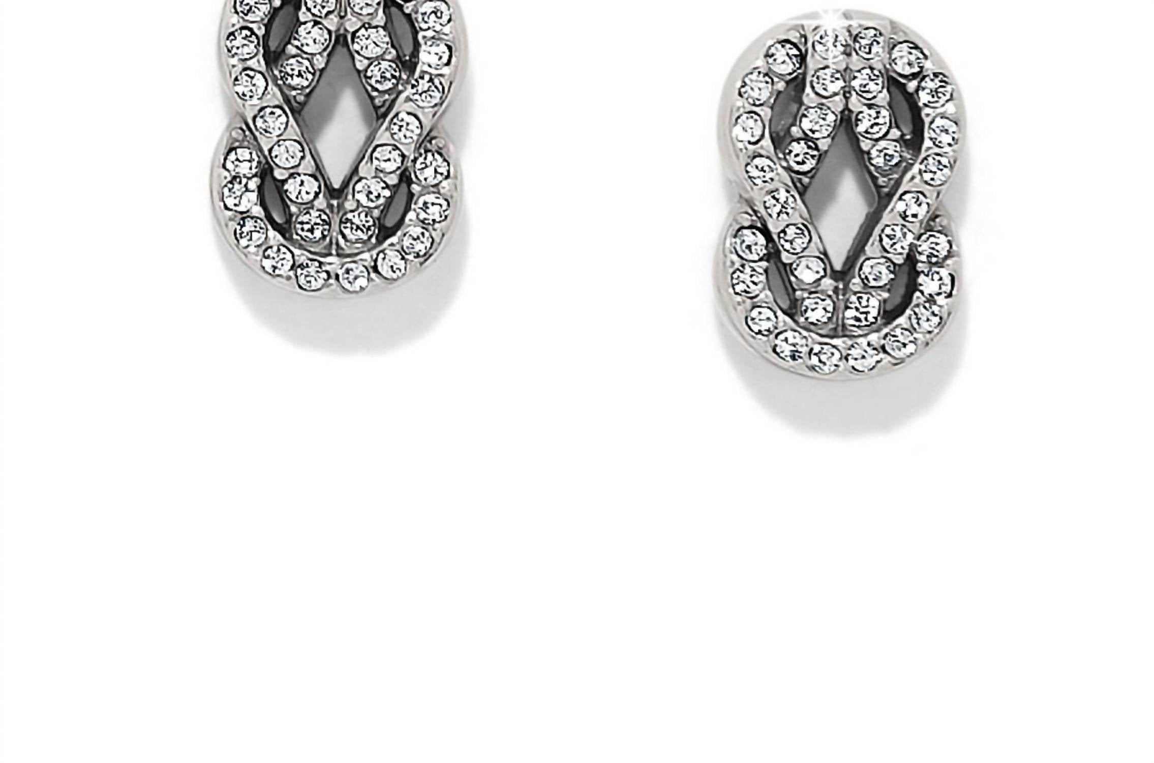Brighton Women's Interlok Harmony Luxe Post Earrings in silver - women's jewelry