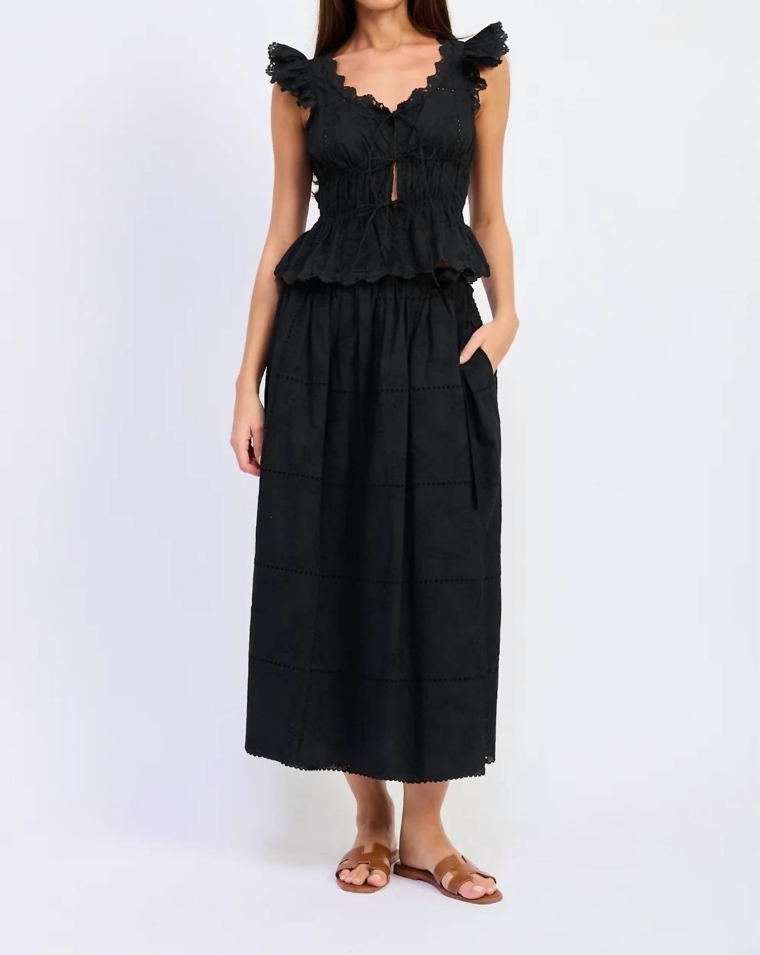 En Saison - Astrid Eyelet Top