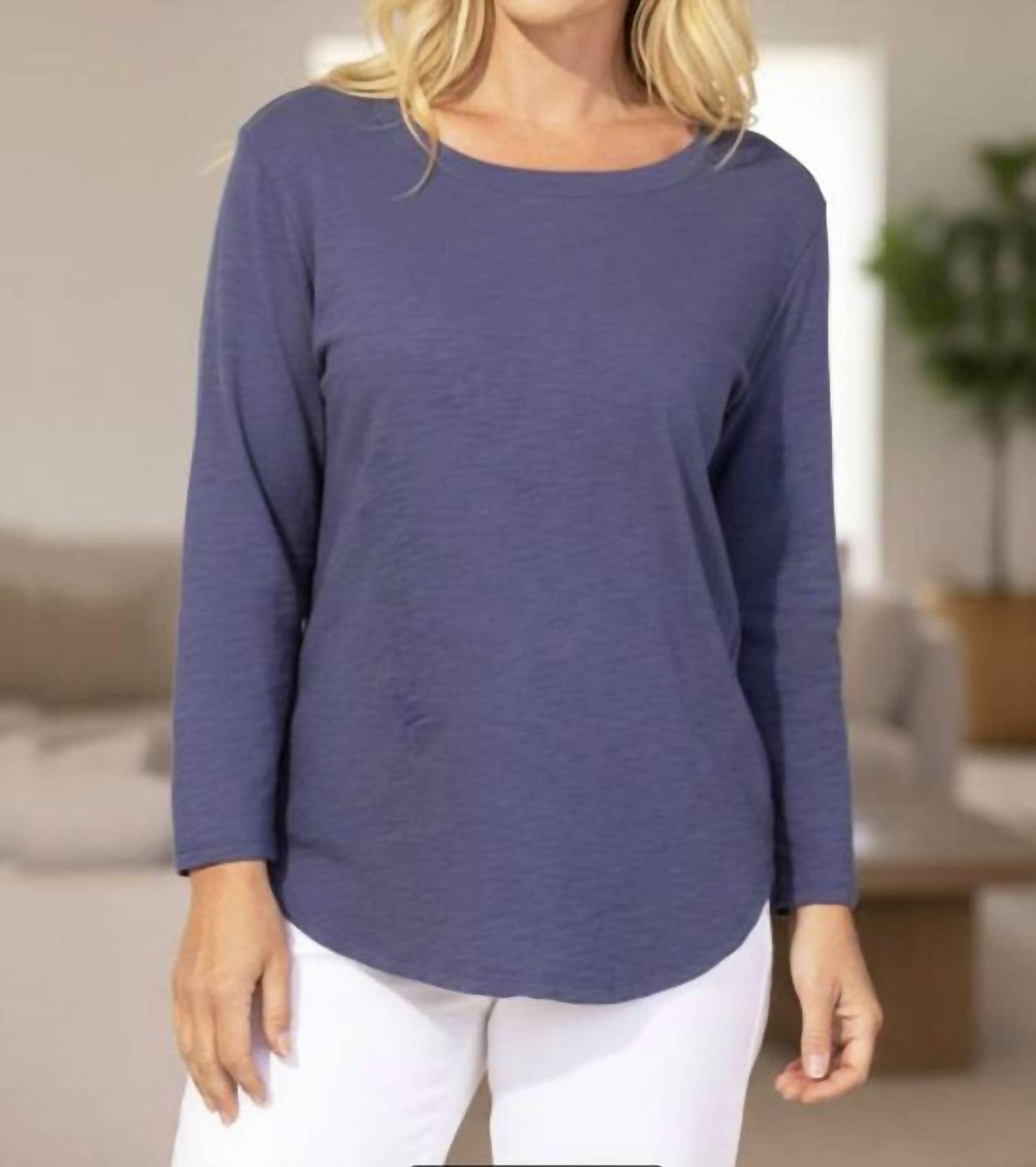 Escape By Habitat - Textured Peruvian Cotton Weekender Hi Low Tunic