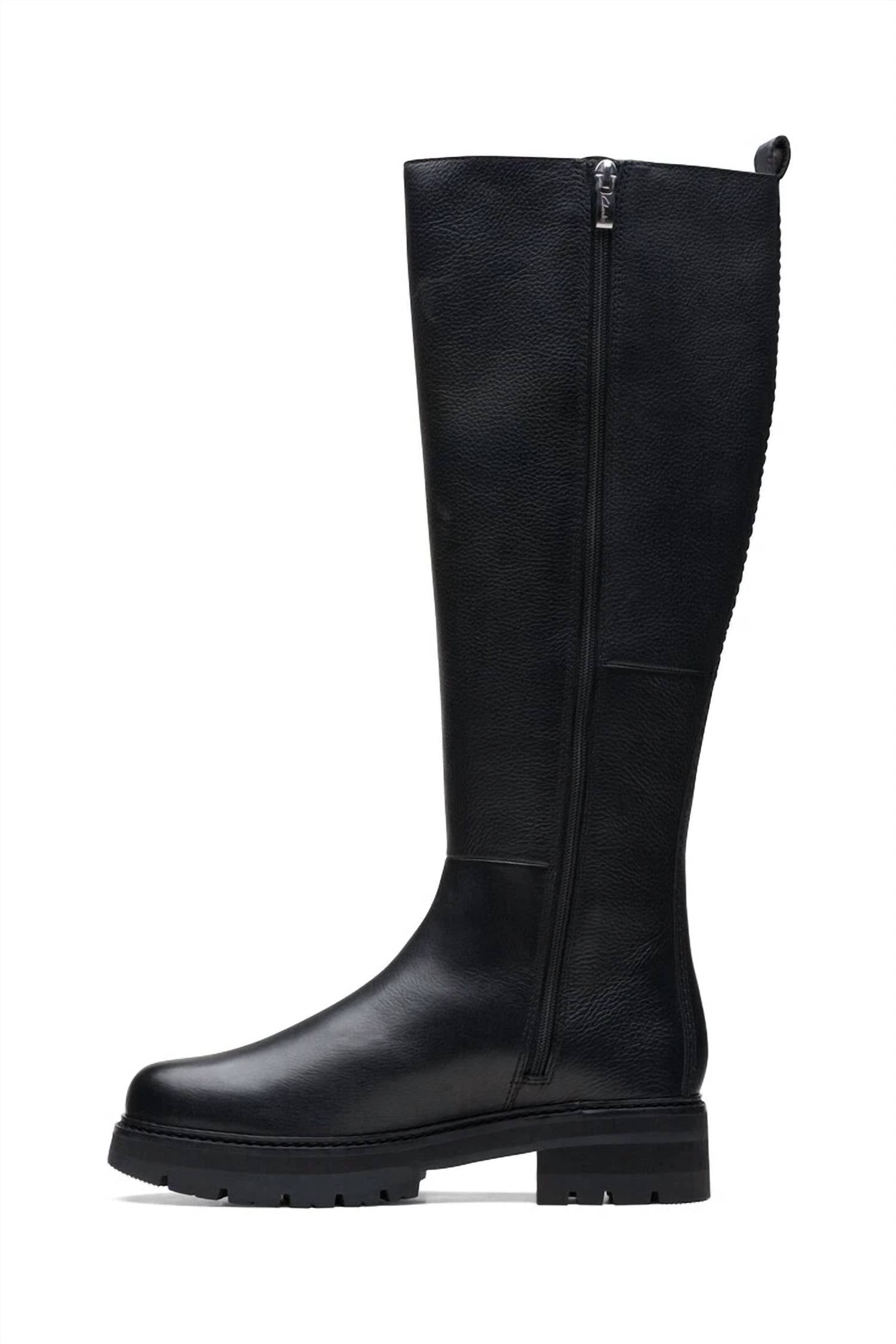 Clarks Women's Orianna Long Knee High Boot in black leather - women's shoe - view 4