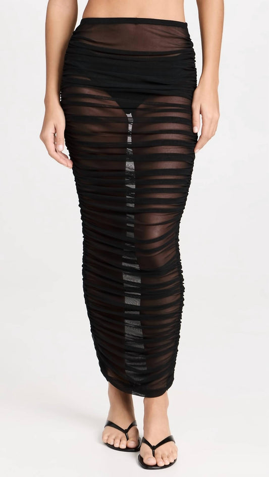 Good American - Mesh Ruched Skirt