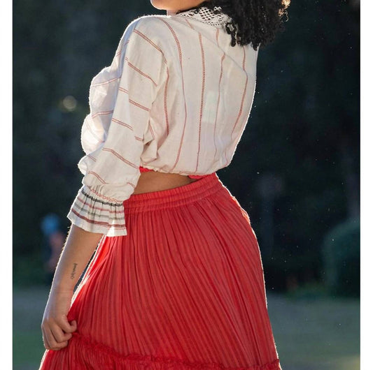 Cienna - Leah Tie Front Crop Top