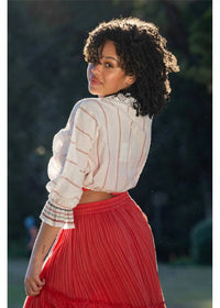 Cienna - Leah Tie Front Crop Top