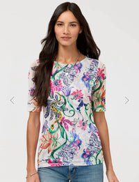 Johnny Was - Elbow sleeve boat neck Top