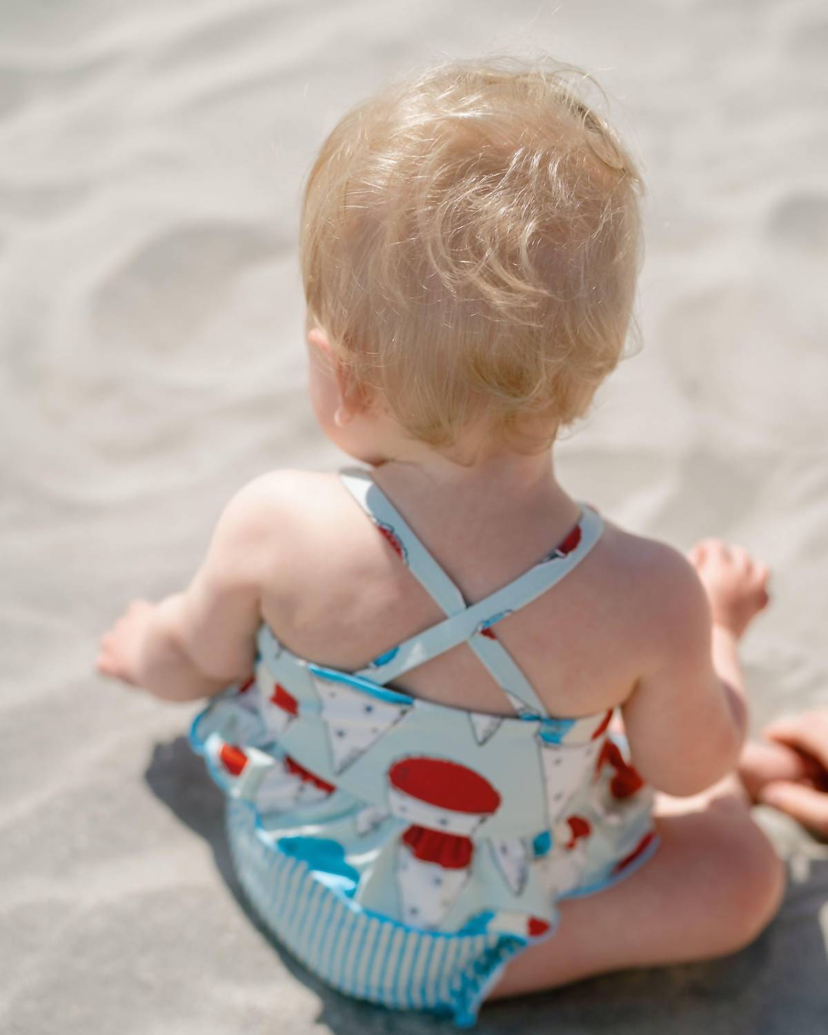PINK CHICKEN Joy Tankini Set in snow cones - kids' bikini - detail view