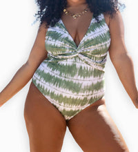 Fashion Szn Curve - Twist Front Sculpting Swimsuit - Plus Size