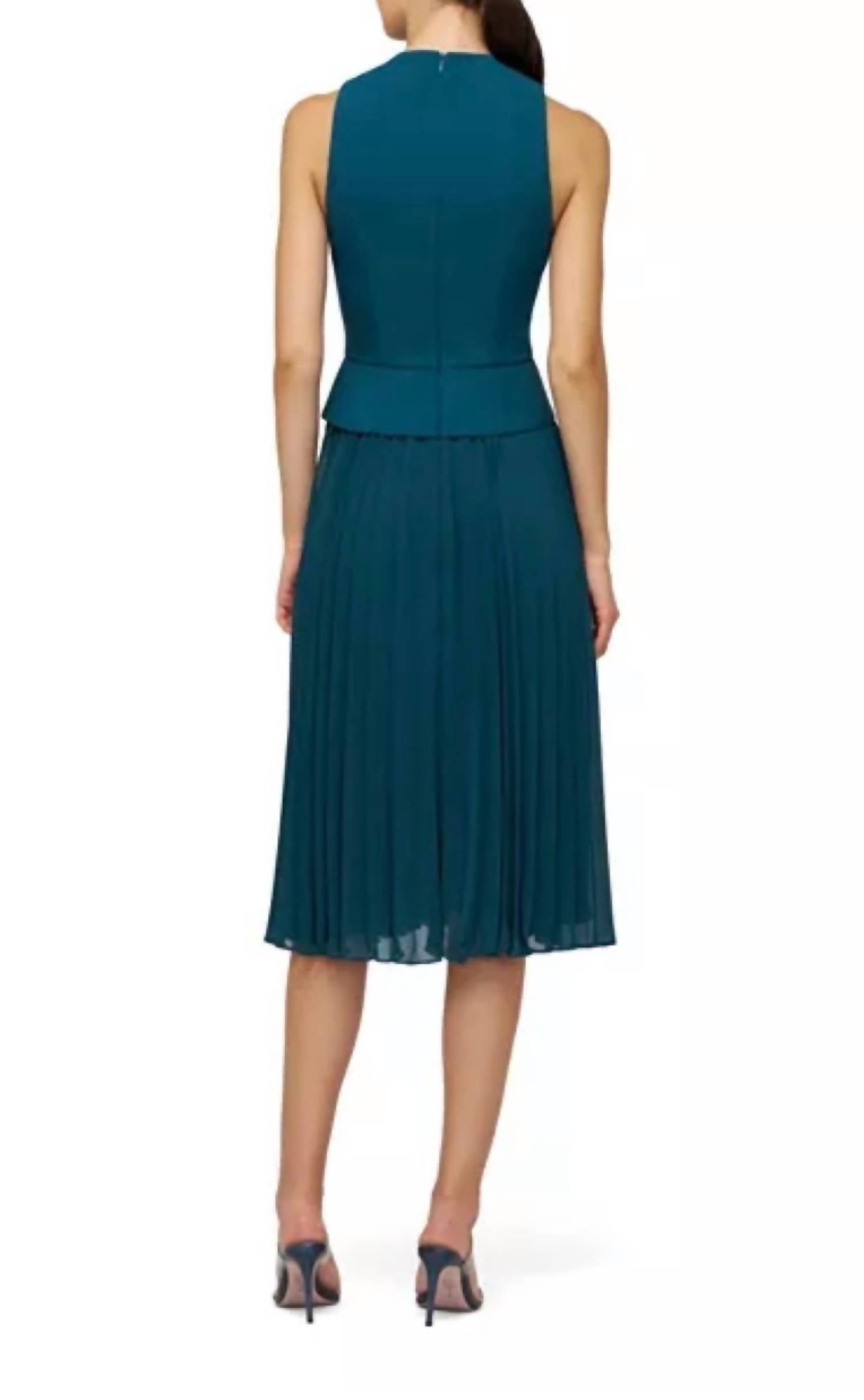 Kay Unger Orella Midi Dress in ink - women's dress - detail view