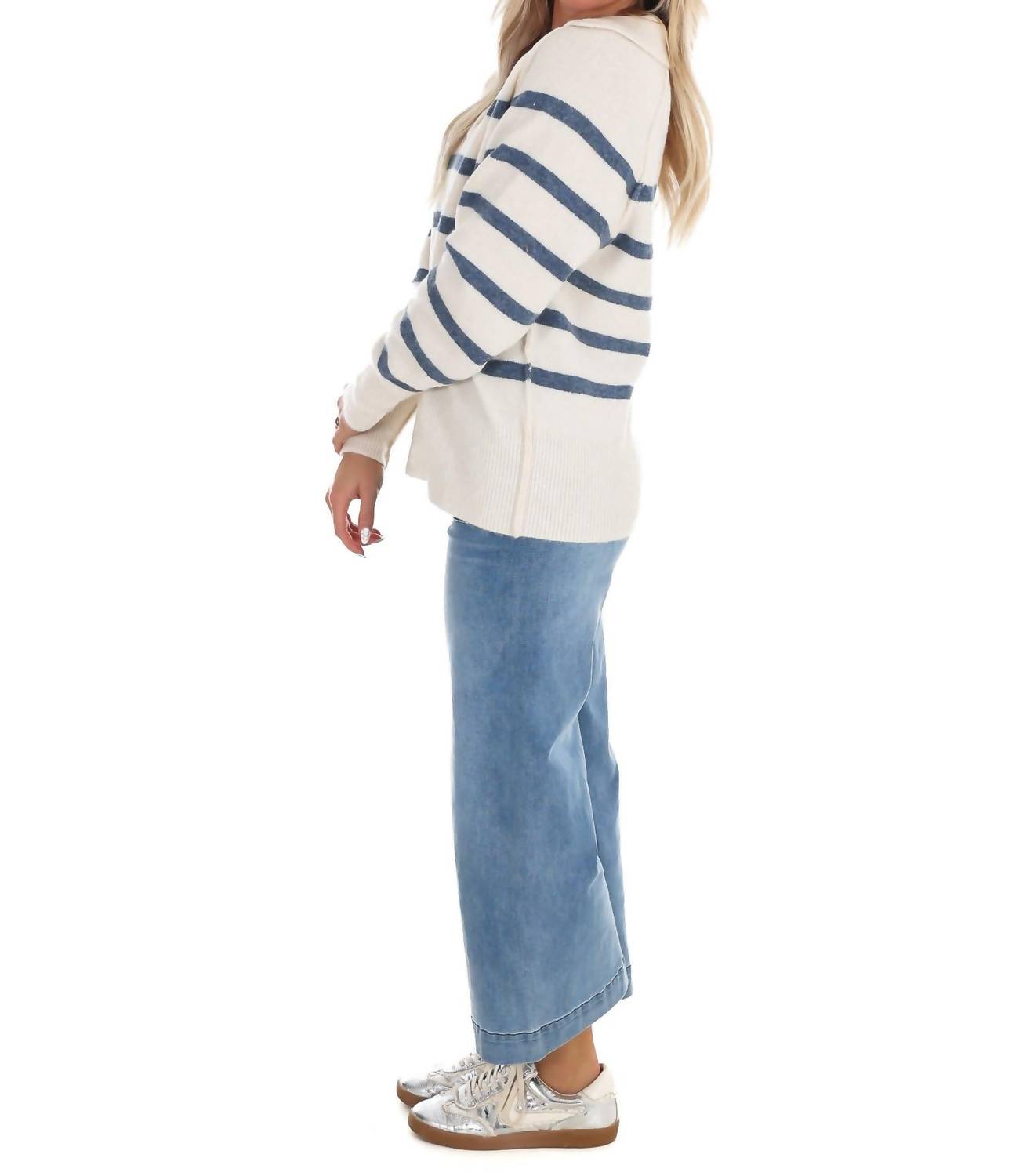 In February - Cozy Current Stripe Sweater