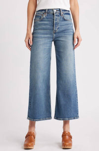Re/Done - Women's High Rise Wide Leg Crop Jeans