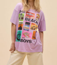 DAYDREAMER The Beach Boys Backstage Merch Tee in hazy orchid - women's t-shirt