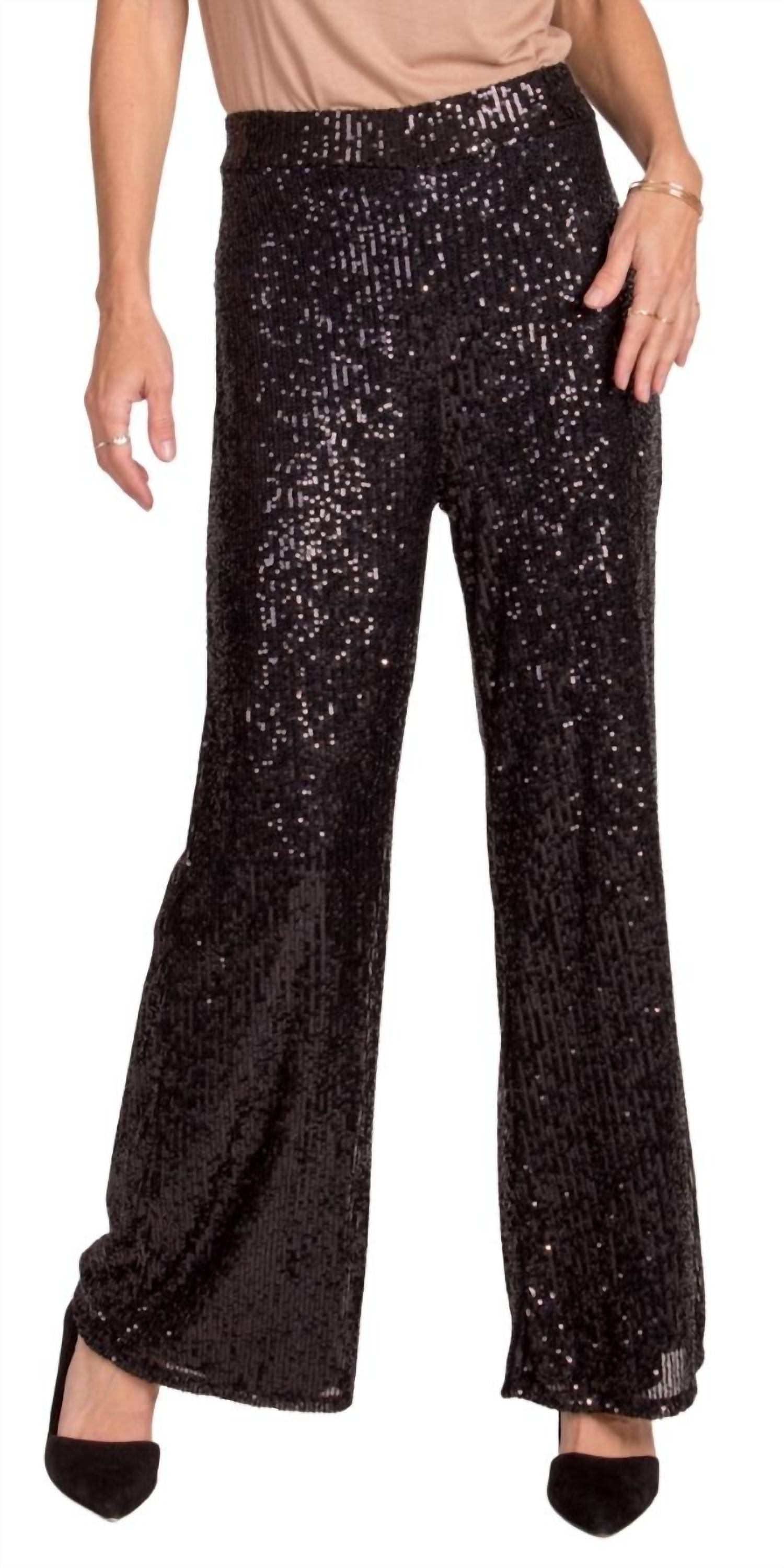 GIGI MODA Festa Sequin Pants in black - women's pants