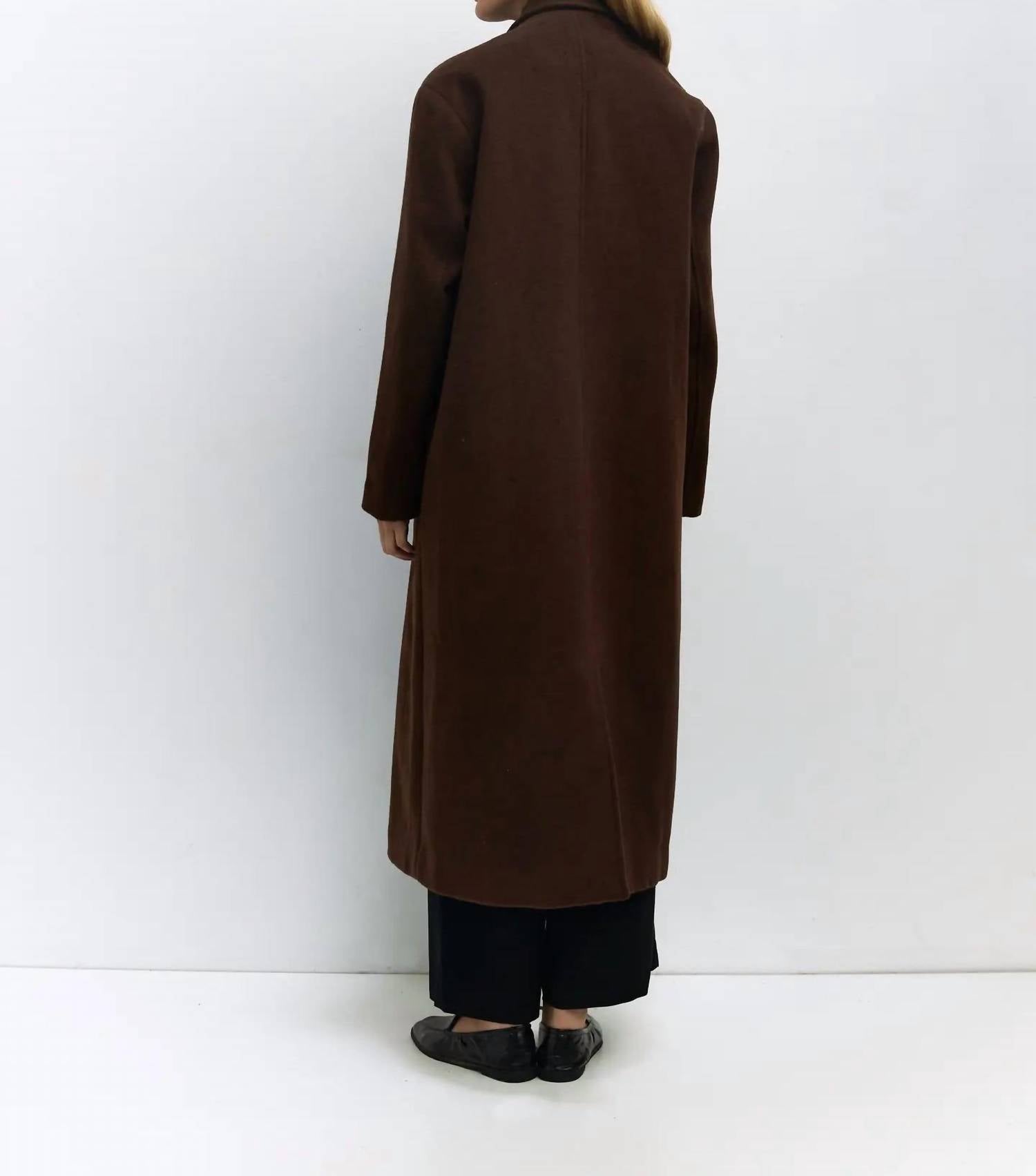 MOD REF Karoline Classic Double-breast Coat in brown - women's jacket - view 4