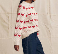 The Great. - Heart Crew Motif Sweater