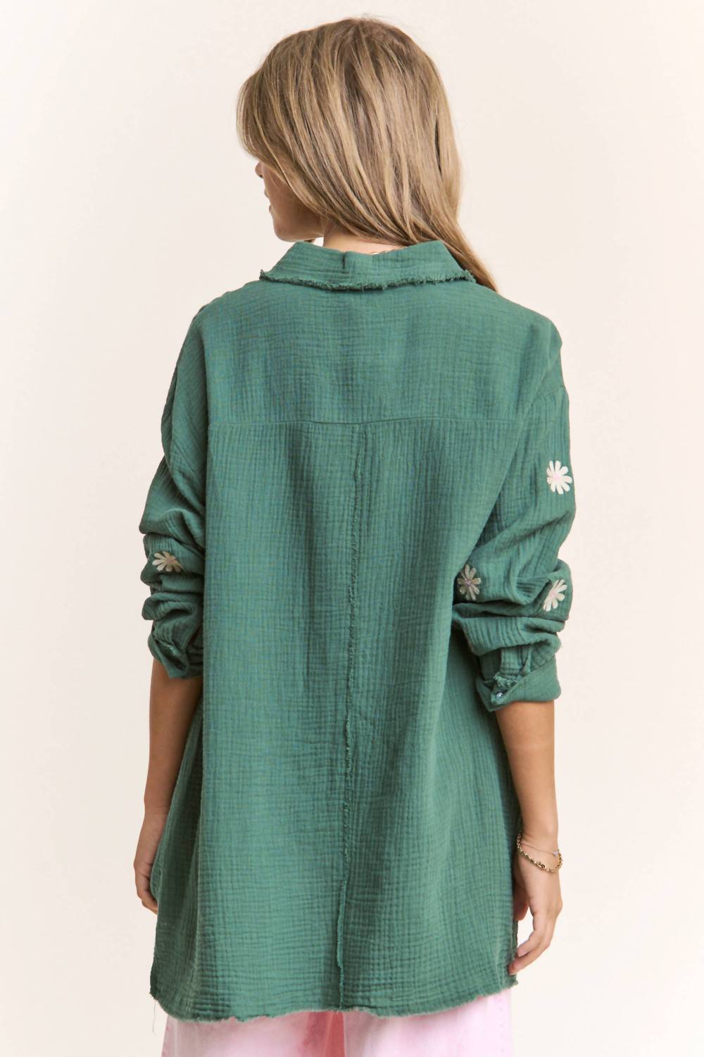 J.Nna - Daisy Gauze Embroidered Top
