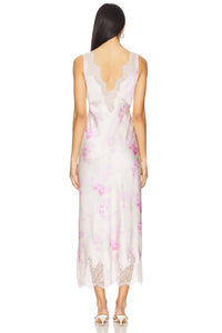 LoveShackFancy Serene Lace Dress in vanilla sorbet - women's dress - detail view