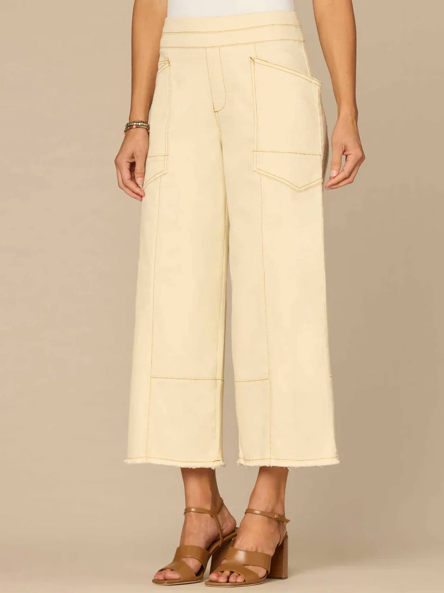 Democracy - Ab Solution Skyrise Cropped Wide Leg Jeans