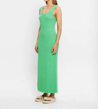 KIVARI Martina Maxi Knit Dress in green - women's dress - alternate view