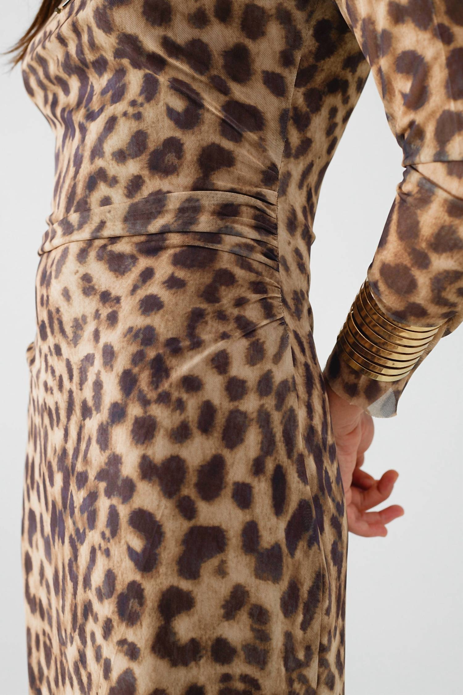 61 Jane Bodycon Midi Dress in leopard print - women's dress - view 5