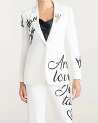 Cinq A Sept - Crushed Sequin Loveletter Karlie Blazer