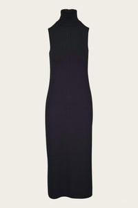 Vince - Side-slit Sleeveless Turtleneck Dress
