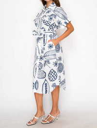 Meet Me In Santorini - Fruit Delight Shirt Dress