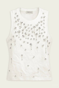 SIMKHAI Alistair Tank Top in white - women's tank top - view 4