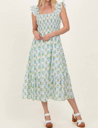 Blu Pepper - Floral Tile Midi Dress