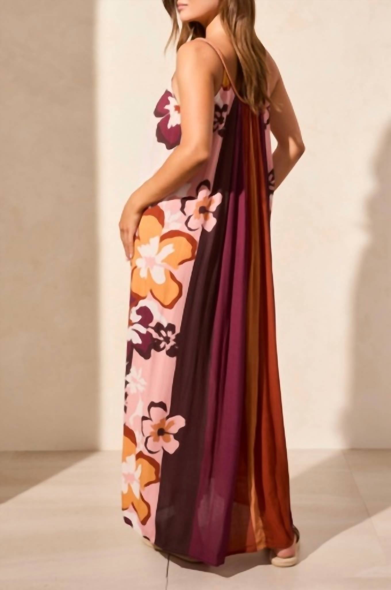 Tribal - Maxi Placement Print Flowy Dress