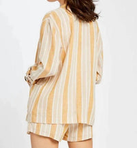 Gentle Fawn Whiteleaf Shorts in mustard striped - women's shorts - view 4