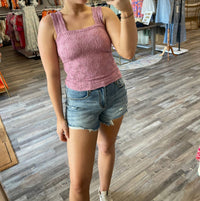 So Me - Floral Jacquard Seamless Tank Top