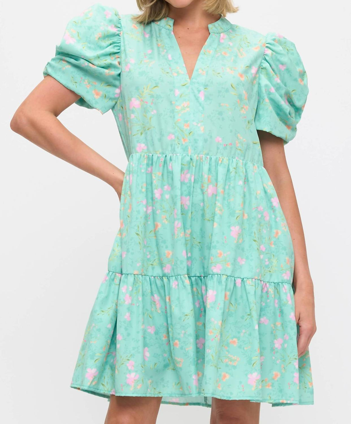 Beeson River - Floral Baby Doll Mini Dress