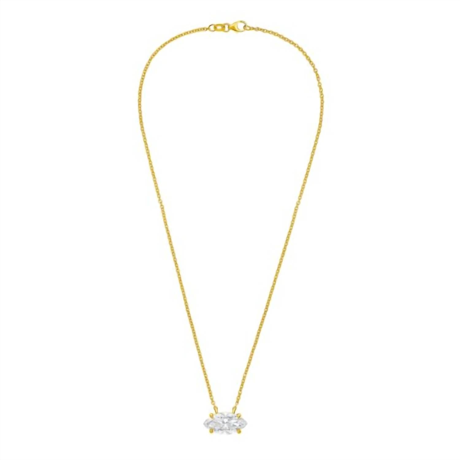 Diana M Jewels - Women's Marquise Lab-Grown Diamond Pendant Necklace (3.00 Ct) - Signature