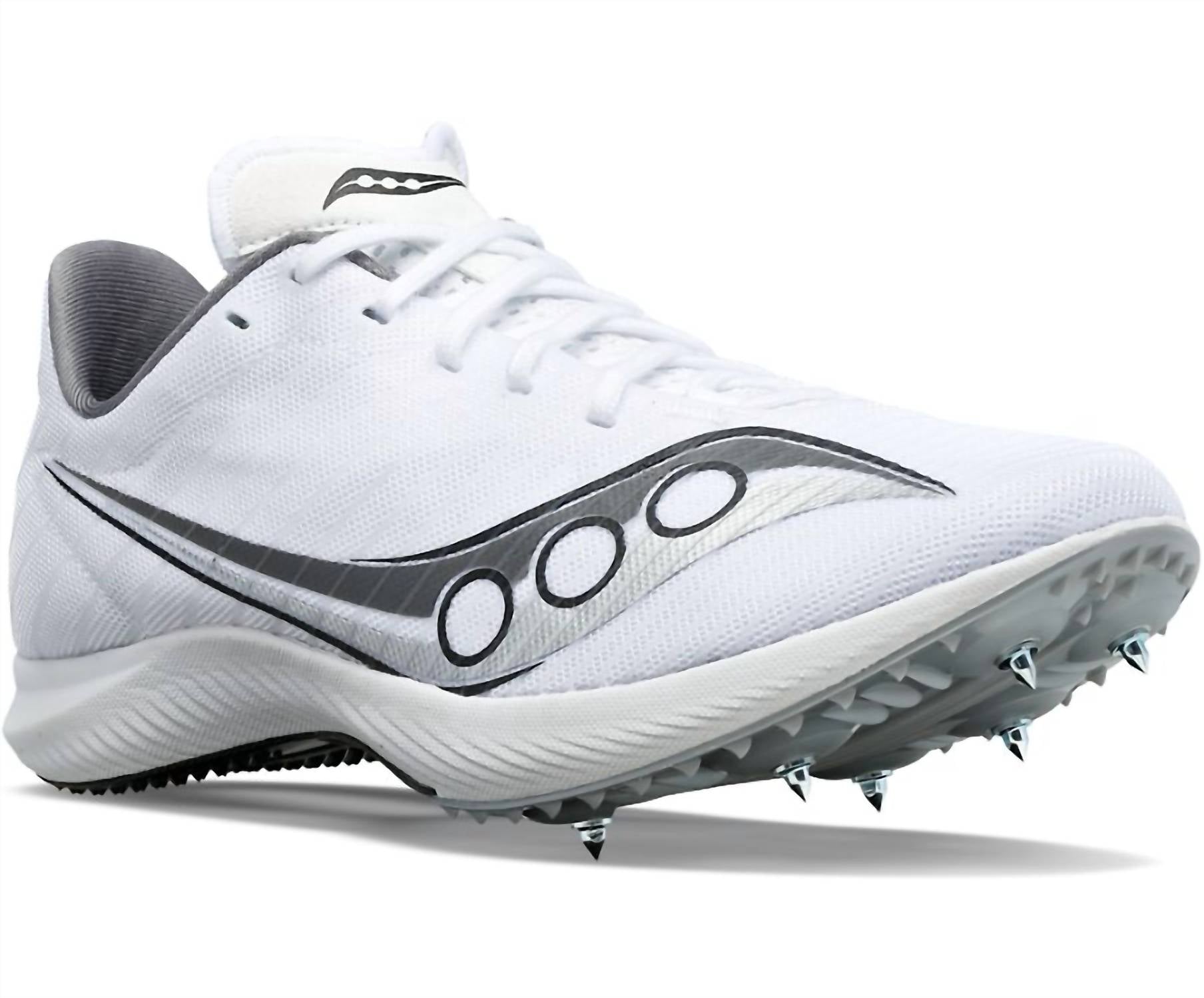 SAUCONY Men's Velocity Mp Race Shoe in 01 white silver - men's shoe