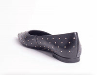 CECELIA NEW YORK Women's Brie Studded Flats in black - women's flats - detail view