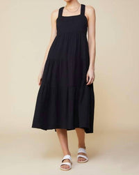 Cotton Cross Back Midi Dress