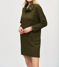 Joseph Ribkoff - Zipper Collar Cocoon Dress