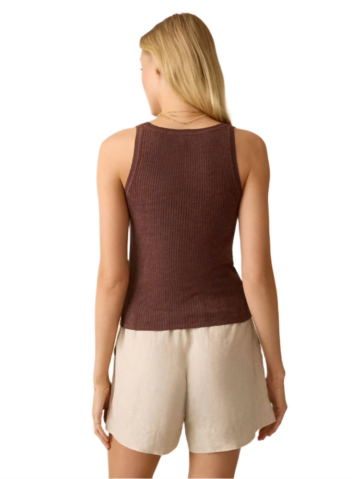 Faherty - Miramar Linen Mini Rib Tank Top