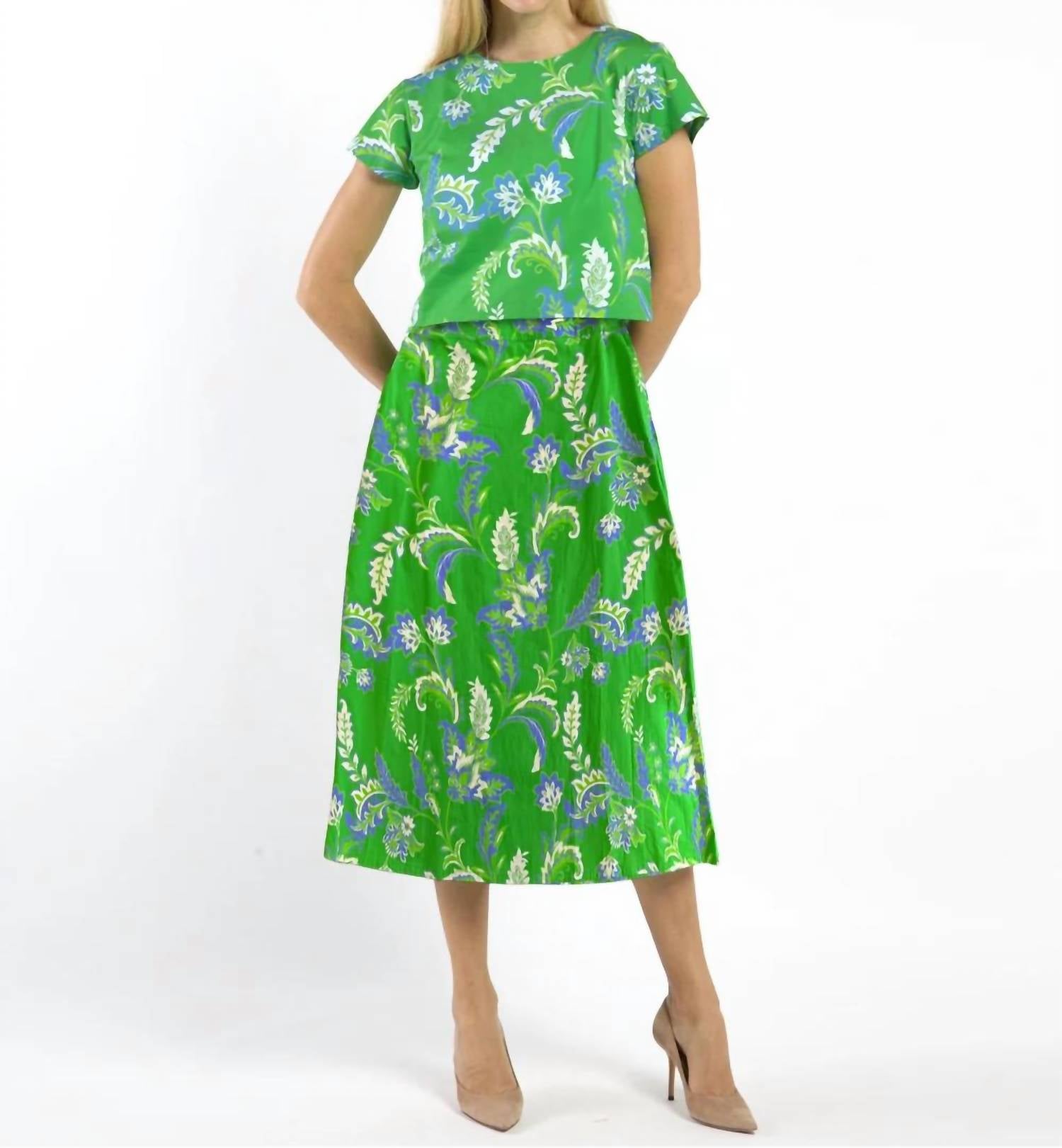 Jude Connally - Jeannette Stretch Poplin Midi Skirt
