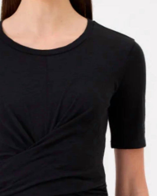 Goldie - Short Sleeve Tie Front Wrap Tee