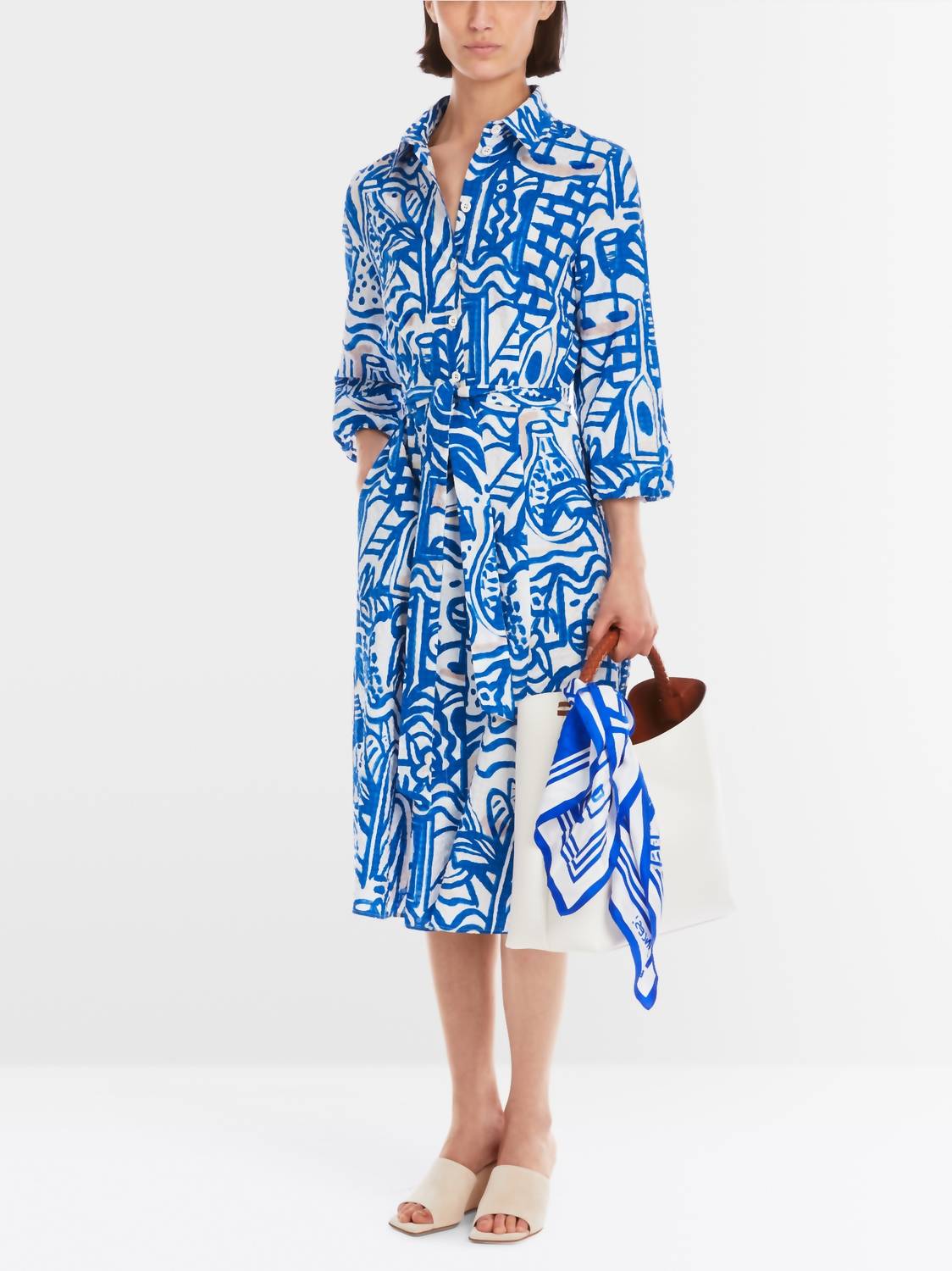 Marc Cain - Shirtdress with Painting Print