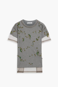 Valentino - Embellished Layered Tulle T-shirt