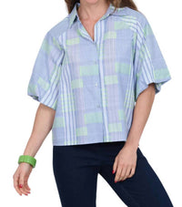 Lior - Halo Short Sleeve Collar Neck Top