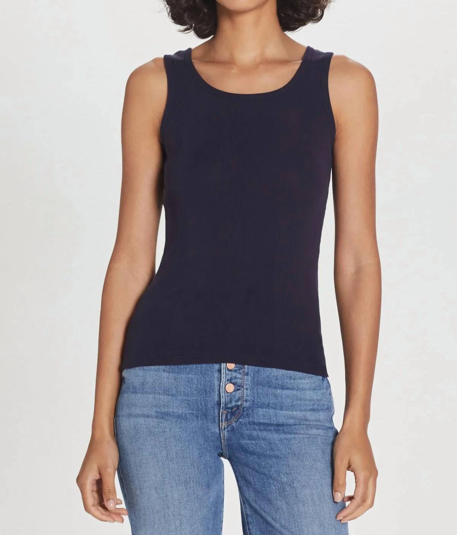 Goldie - Crew Neck Sleeveless Rib Tank
