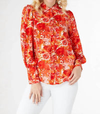 Coco + Carmen - Button-down Printed Blouse
