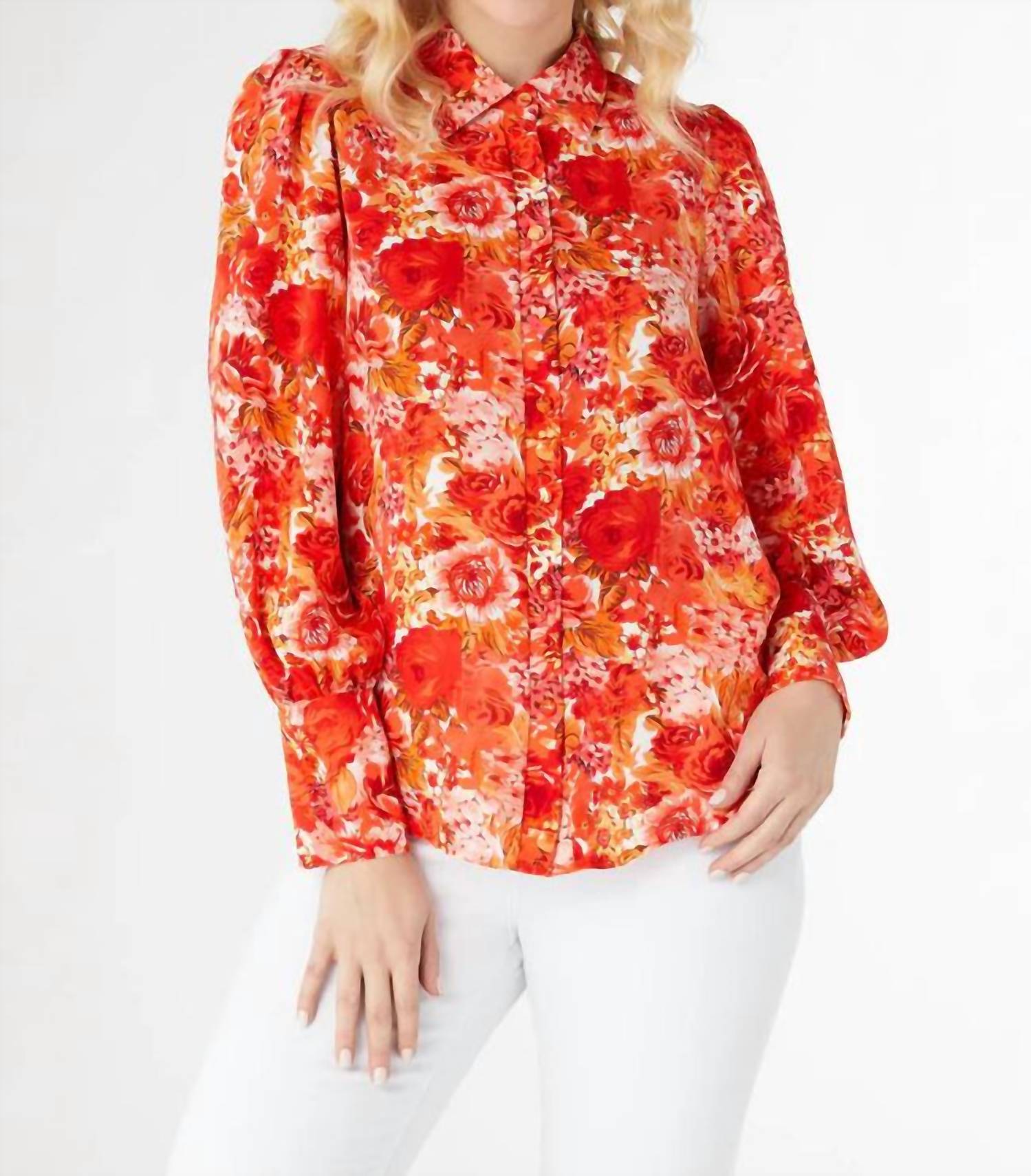 Coco + Carmen - Button-down Printed Blouse