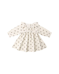 Quincy Mae Velour Baby Dress in holly berry - kids' dress - alternate view