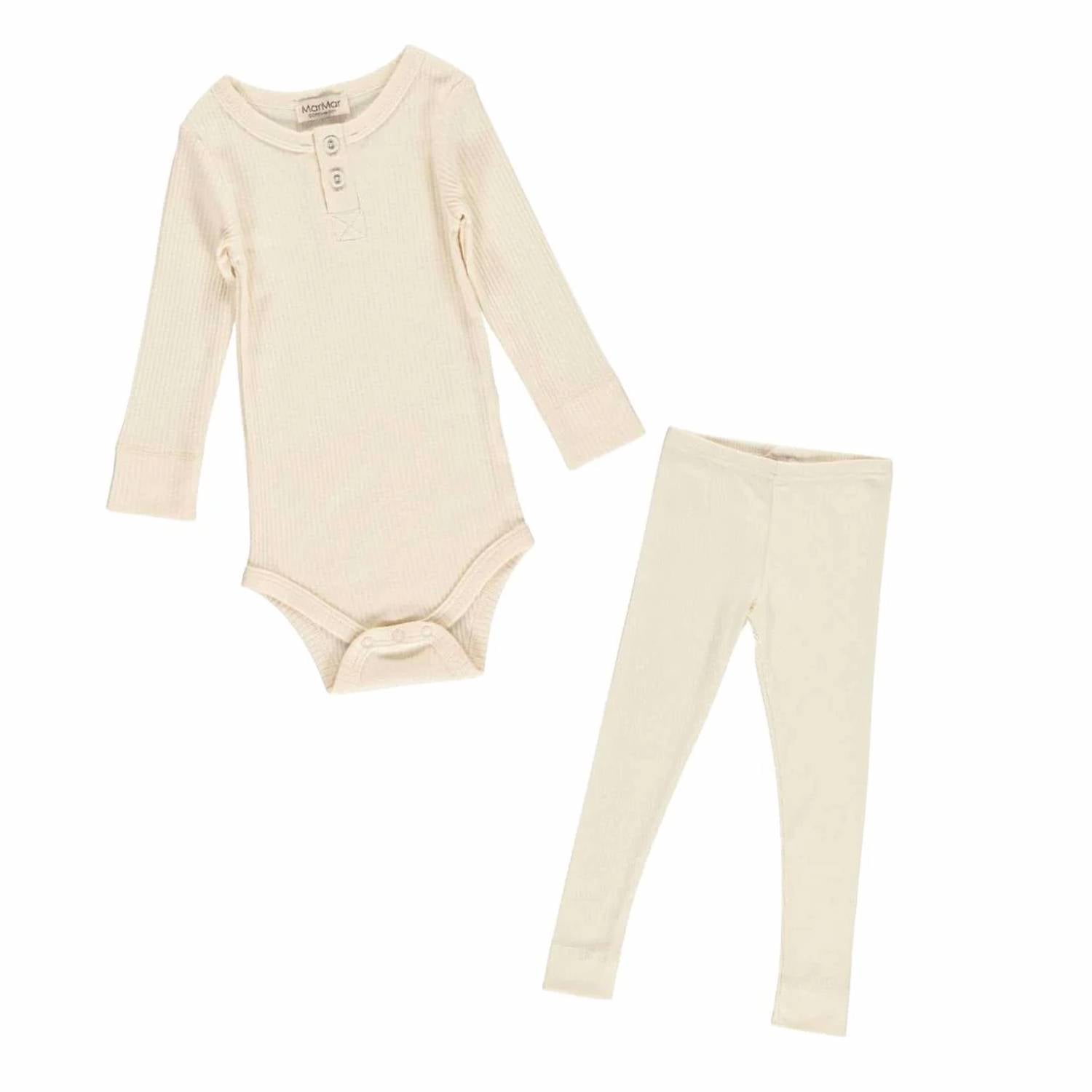 Marmar Copenhagen - Kids' Long Sleeve Ribbed Henley Body Set