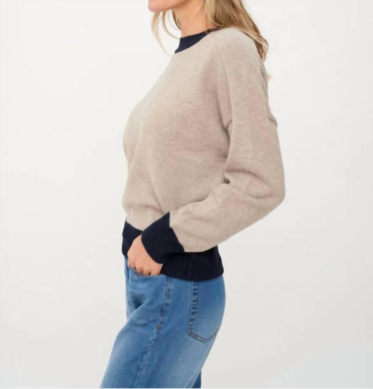 Six/Fifty - Dylan Colorblock Trim Sweater