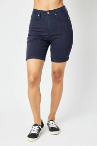 Judy Blue - High Waist Garment Bermuda Shorts
