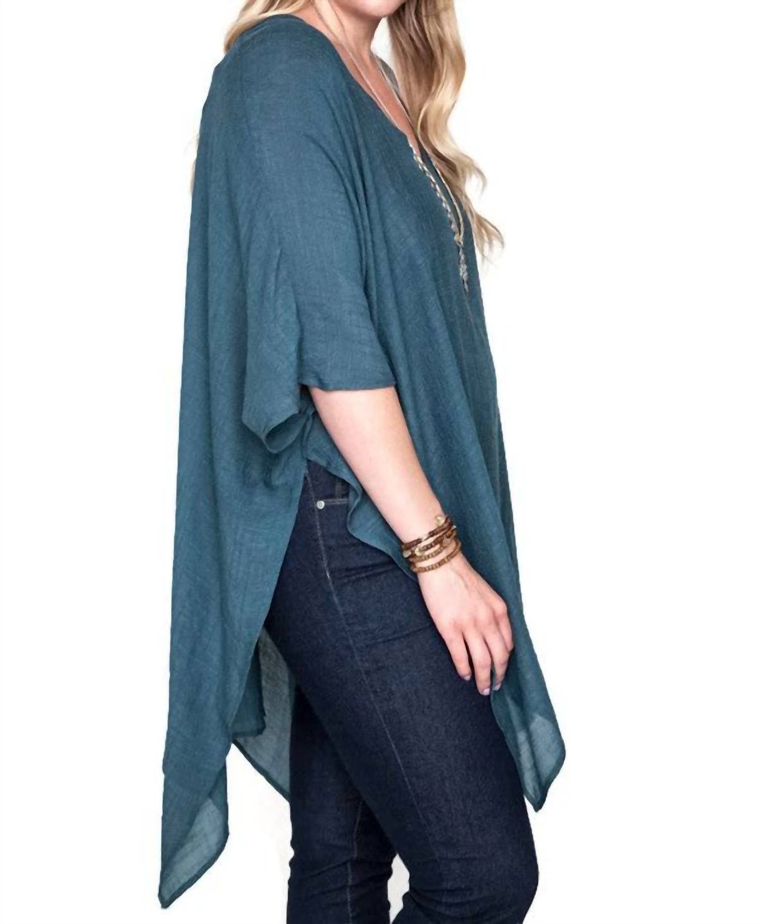 Umgee - V-neck Caftan Tunic